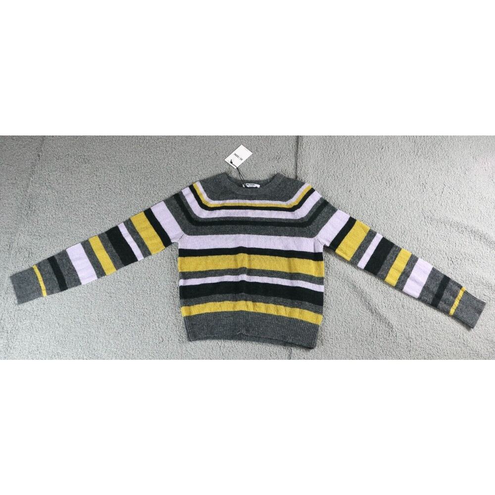 New Re/Done Sweater Womens M 60s Shrunken Sweater Irregular Stripe Wool Laine